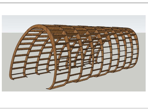  异型花架cad大样图 