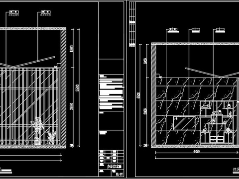  办公区cad平面图 