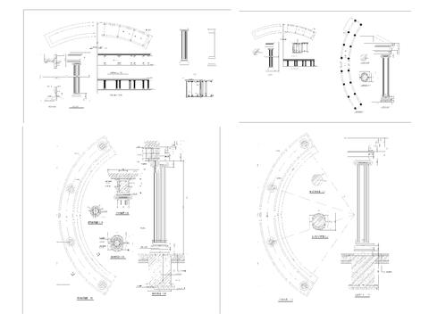  欧式廊柱大样图 
