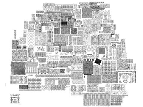  建筑室内装饰图库雕花设计cad施工图 