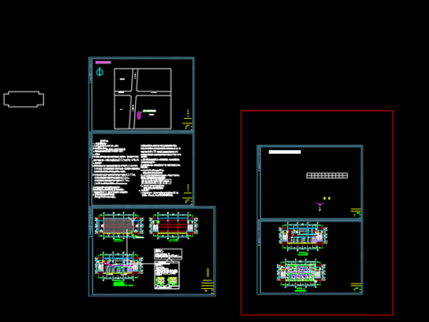  教育培训中心消防CAD施工图 