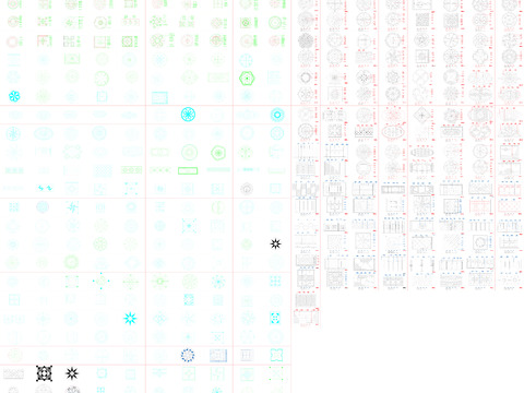  地面拼花图案350款CAD图库 