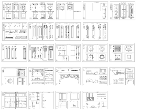  整木定制cad图库 