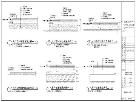  铺装石材cad大样图 