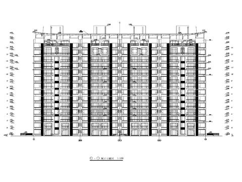  高層小區(qū)建筑CAD施工圖 