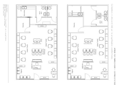  美發(fā)店平面圖cad施工圖 