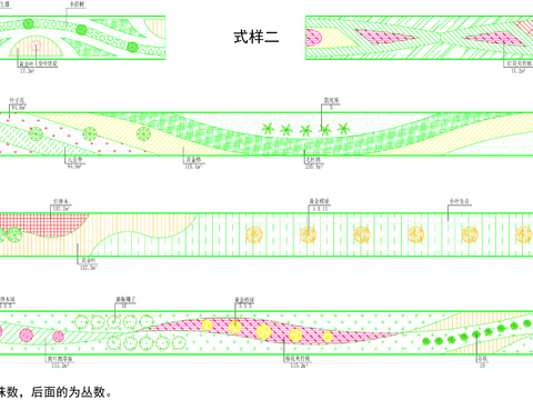  市政道路綠化大樣CAD圖 
