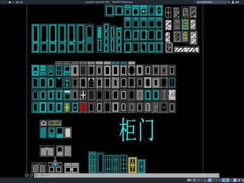 CAD橱柜柜门大全 橱柜柜门 柜门CAD施工图 