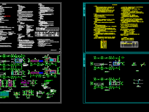  园区大门给排水CAD施工图 