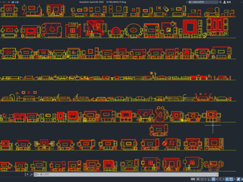  室内沙发图库cad施工图 