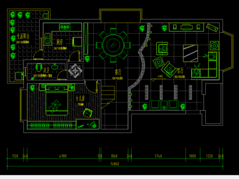  别墅平面cad图库 