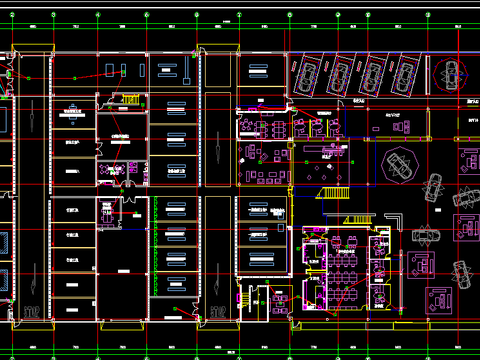  汽车销售电气建筑CAD施工图 