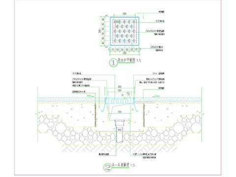  路面雨水口cad大样图 