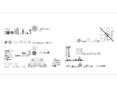  CAD建筑常用地花铺地图块 
