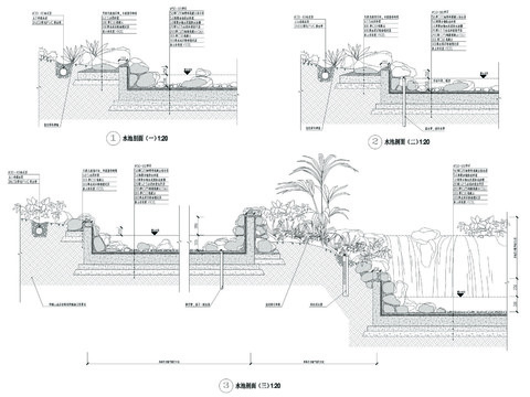 水景详图CAD施工图 