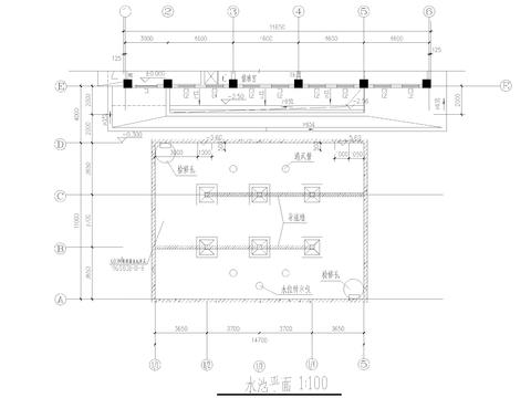  配电房及泵房建筑cad施工图 