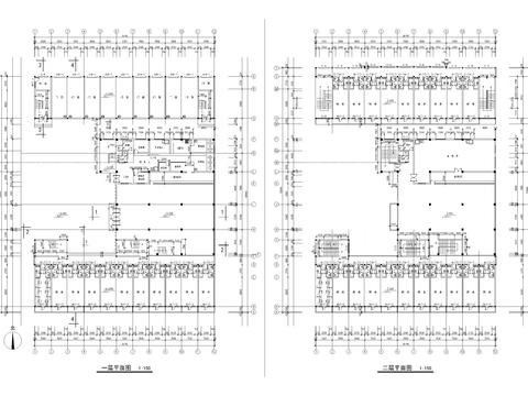  中学食堂和宿舍楼cad施工图 