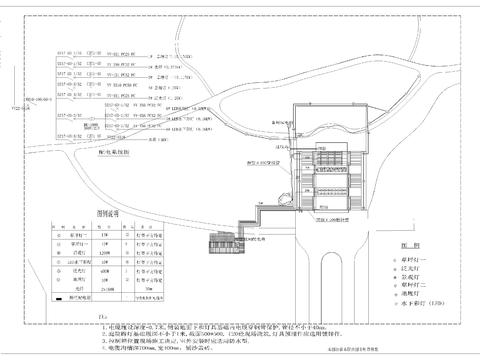  公園入口cad施工圖 