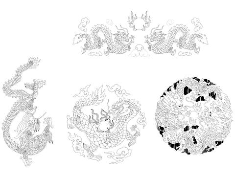  CAD矢量龙图节点大样 
