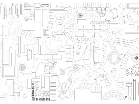  中式庭院小路cad图库 