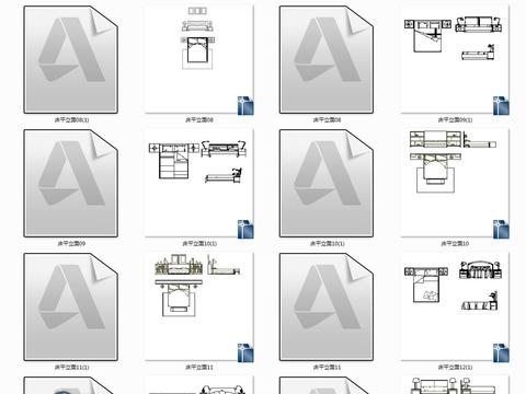  床平立面cad图块 