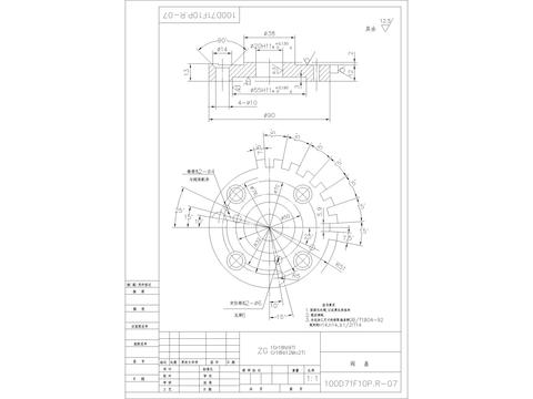  金属阀盖CAD节点大样 