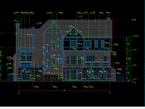  某别墅区石材装饰CAD图 