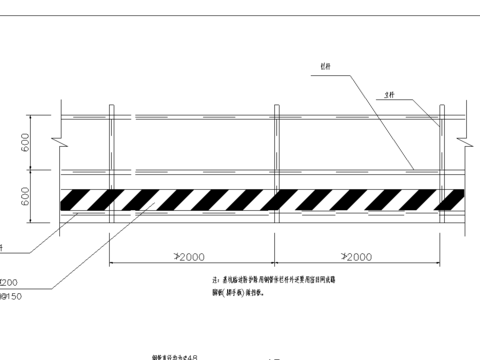  基坑周边防护栏示意图节点大样 
