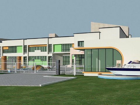  现代幼儿园cad施工图 