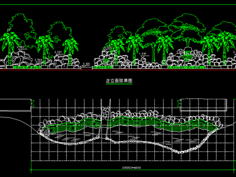  人造假山cad施工图 