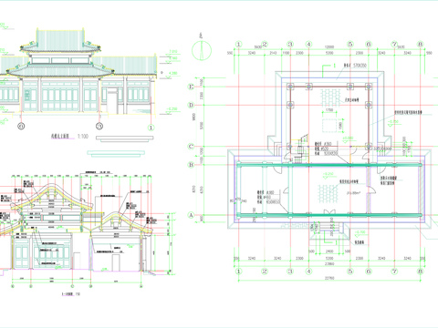  仿古建筑CAD施工图 
