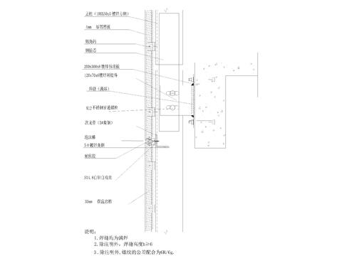  鋁塑板幕墻外墻cad大樣圖 