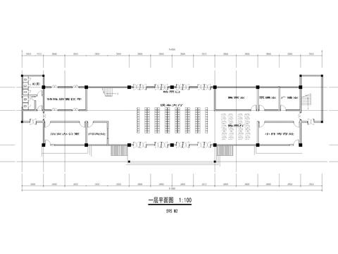  1800平小型汽車站CAD施工圖 