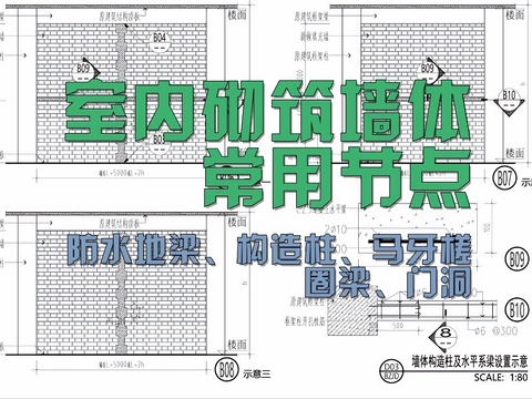  室内砌筑墙体常用节点大样 