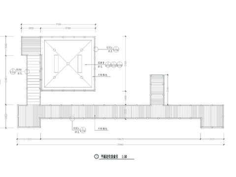  木栈道与观景亭cad大样图 