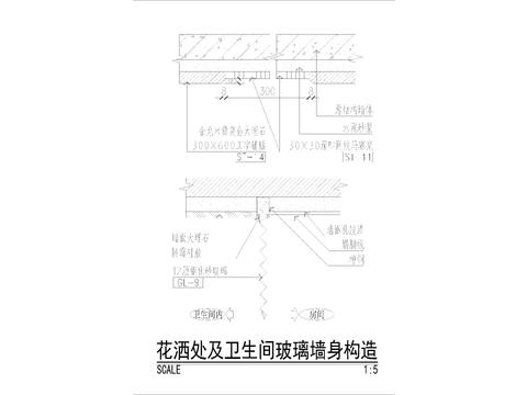  玻璃墙身大样图CAD施工图 