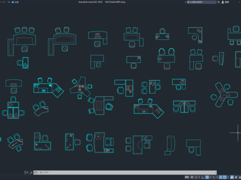  CAD办公桌椅CAD图库 