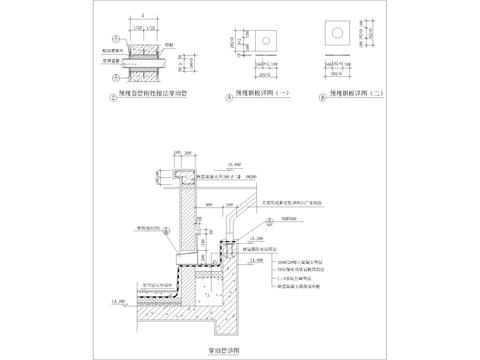  穿墙管节点大样 
