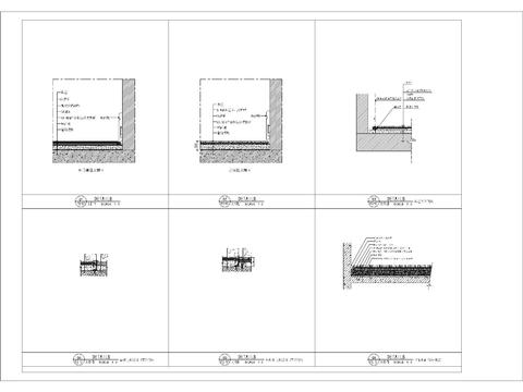  地毯铺贴细部构造节点CAD施工图 