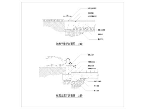  标准道牙CAD大样图 