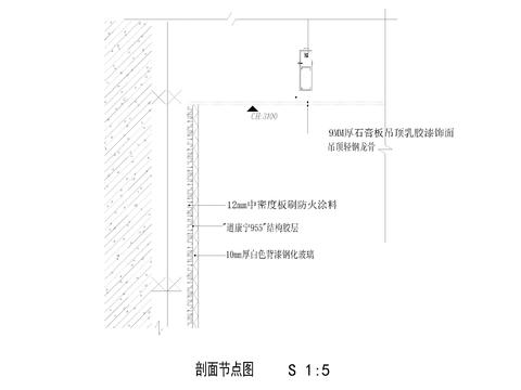  背漆玻璃烤漆玻璃节点大样 