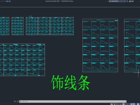  CAD线条剖面cad图库 
