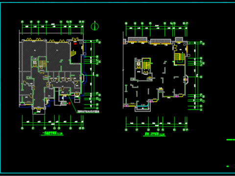  教育机构给排水CAD施工图 