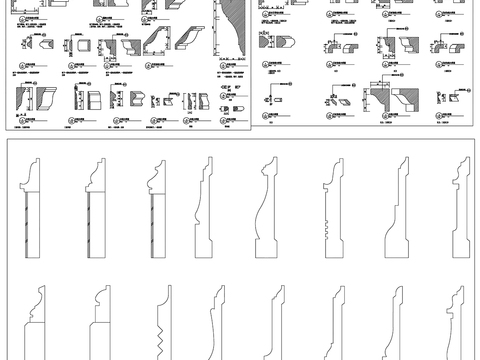  线条线型室内设计CAD施工图 