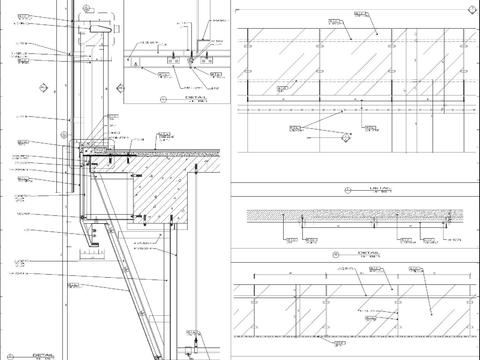  扶手栏杆 柱子节点大样图 
