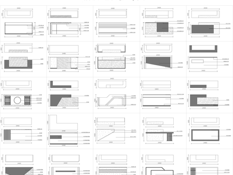  前台吧台式样cad图库 