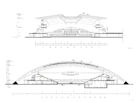  体育馆CAD施工图 