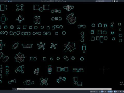  平面休闲椅CAD图库 
