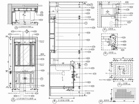  卫生间洗手台cad施工图 