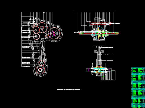  变速箱机械CAD节点大样 